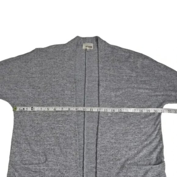 Aritzia Wilfred Free Zlata Gray Knit Open Front Cardigan Sweater Size XS - Picture 9 of 11